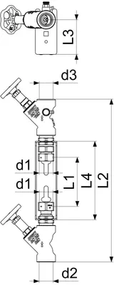 Image de Js Ensemble De Tube D'alimentation À Encastrement, Qn 2, 5 1 1/4"X1 1/4", Coude: Inox, Rigide