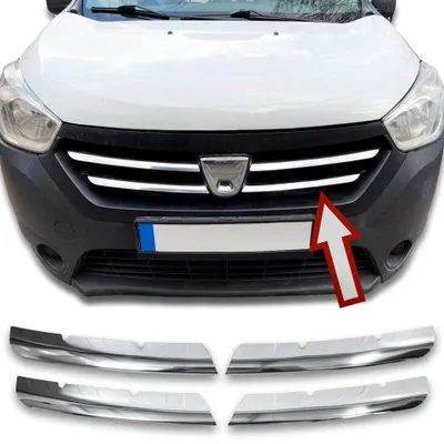 Zdjęcie produktu dla Listwy grillowe ze stali nierdzewnej chromowanej do Dacii Dokker