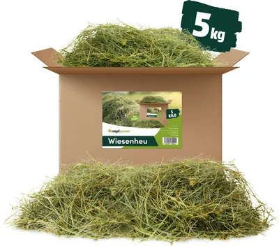 Produktbild von napfpower Heu 5 kg direkt vom Hof | 1. Schnitt Wiesenheu | unbehandeltes Heu für Futter & Einstreu