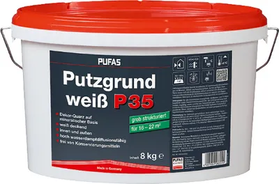 Produktbild von Putzgrund weiß P35 grob - 8kg