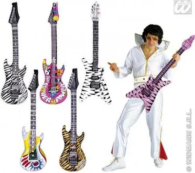 Produktbild von Aufblasbare Gitarre 107 cm lang - Luftgitarre  aufgeblasene Gitarre
