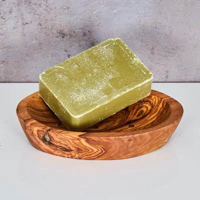 Produktbild von Olivenholz Seifenschale - s Design - ca. 12 x 8 cm - oval - Rillen - Badezimmeraccessoires - Holz - Unikat