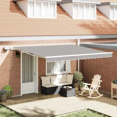 Immagine prodotto di Tenda Retrattile Grigio chiaro 400 × 300 cm Tessuto e acciaio
