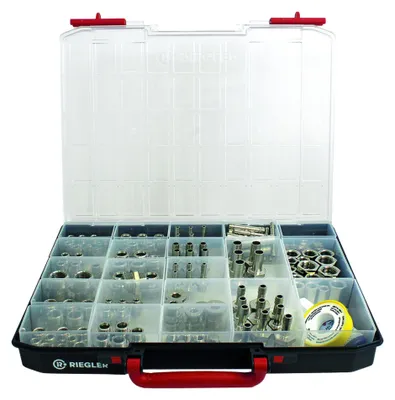 Produktbild von Riegler Sortimentsbox Messingdrehteile vernickelt