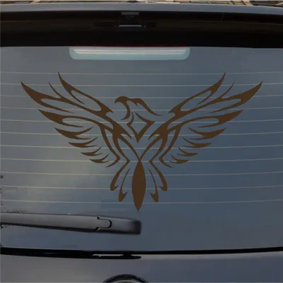 Produktbild von Heckscheibenaufkleber Adler Tribal Eagle Tattoo Vogel KFZ 55x55 cm Braun Auto Aufkleber Sticker