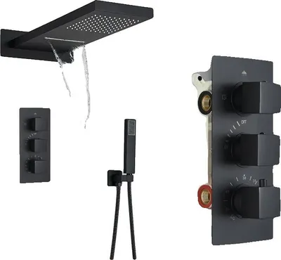 Imagen del producto de Grifo de ducha, estilo contemporáneo, sistema de control dual, color