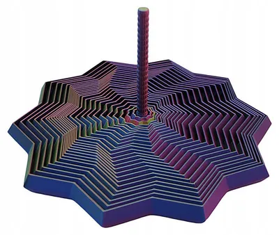Image de SENSORYCZNY FIDGET STAR : Illusion d'optique, spirale imprimée en 3D, jouet pour enfants, 12 cm
