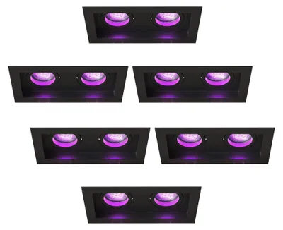 Image de Ledvion lot de 6 spot encastrable LED 4.9W RGB CCT dimmable connecte