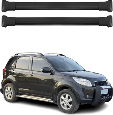 Image de Barres de toit transversales pour Daihatsu Terios 2006-2017 Aluminium Noir
