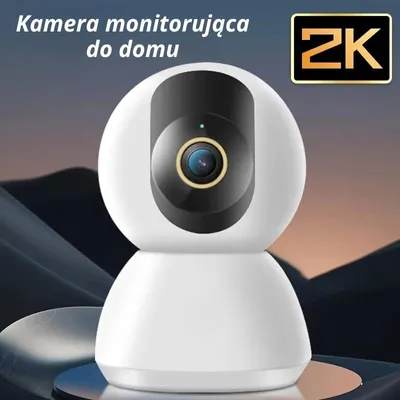 Zdjęcie produktu dla Kamera do monitoringu 360° WiFi 2K 3MP z detekcją osób AI i trybem nocnym – obrotowa kamera IP do wnętrz z podglądem przez aplikację