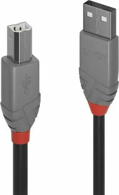 Produktbild von Lindy 36674, 3 m, USB A, USB B, USB 2.0, 0,48 Gbit/s, Schwarz