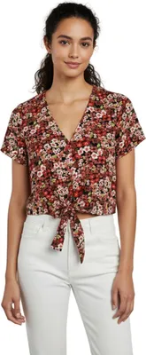 Produktbild von Vero Moda Simply Easy Damenbluse mit Blumenmuster und Bindedetail S