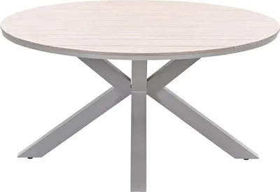 Produktbild von Edison Tisch rund - 148 cm - taupe - light teak Vironwood