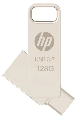 Zdjęcie produktu dla PNY HP x206C, 128 GB, USB Type-A / USB Type-C, 3.2 Gen 1 (3.1 Gen 1), 120 MB/s, Obrotowy, Srebrny