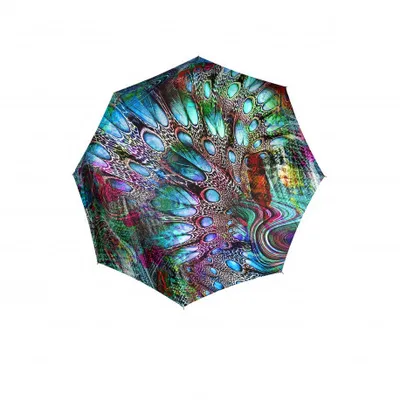 Produktbild von doppler Stockregenschirm Regenschirm Fiber Flex AC Umbrella Pavone bunt