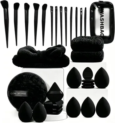 Produktbild von Make-up Pinselset 47-teilig, synthetisch, für Anfänger