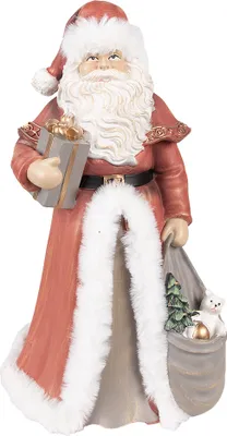 Image de Clayre & Eef Figurine Père Noël 31 cm rouge Polyrésine