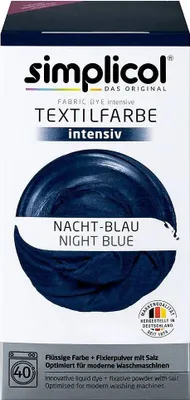 Immagine prodotto di Tintura tessile intensiva (18 colori), blu notte 1808, blu scuro