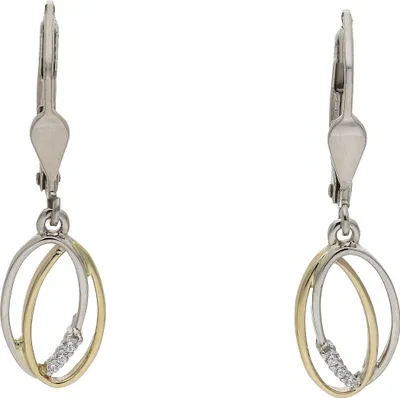 Produktbild von Ohrhänger Gold und Weißgold 333 Zirkonia JL10-06-3419 JuwelmaLux