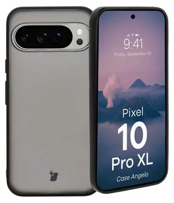 Produktbild von Bizon Case Angelo Google Pixel 10 Pro XL rauchig mit schwarzem Rahmen