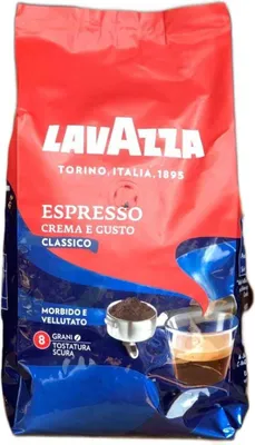 Obrázok produktu pre Lavazza 8000070038974, 1 kg, Caffe crema, Espresso, Tmavo pražená, 1 kusov