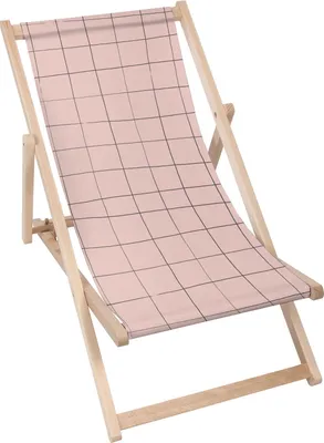Immagine prodotto di Sdraio Dreamroots pieghevole in legno fino a 130 kg, sdraio pieghevole con regolazione dell'inclinazione dello schienale a 3 livelli, griglia rosa distorta