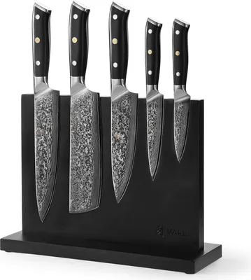 Produktbild von Wakoli  I 6-teiliges Messer-Set I 5 Küchenmesser & magnetischer Messerblock