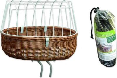 Produktbild von Aumüller Fahrrad-Tierkorb mit Halter + Schutzhaube, Steuerkopfmontage vorne
