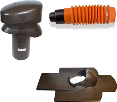 Produktbild von Klöber-Set11 Dachentlüftung DN100 Braun kurz Biberschwanz