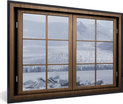 Produktbild von MuchoWow® MuchoWow® Gerahmtes Poster Durchblick - Nebel - Schnee 60x40 cm - Poster mit zchwarzem Bilderrahmen - Printing - Wanddeko Schlafzimmer