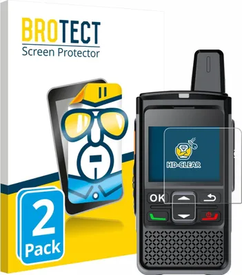 Produktbild von 2x Für Hytera PNC360S Schutzfolie BROTECT Displayschutz Display Schutz Folie Klar Transparent