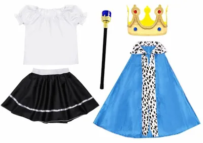 Produktbild von Königin Kostüm Set Mädchen 5-teilig, Gr. 134-140
