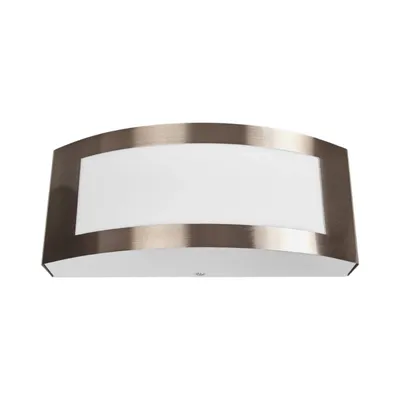 Produktbild von Lindby Außenwandlampe Raja, 25cm breit, Edelstahl, IP44, E27