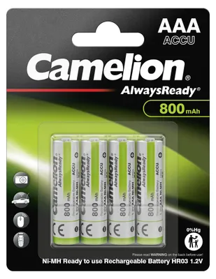 Image de Camelion 17408403 - Always Ready Ni-MH Batterien AAA / HR03