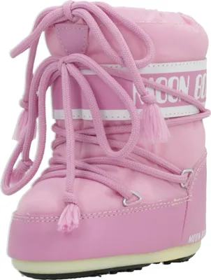 A pink Moon Boot Icon Mini Nylo boot.
