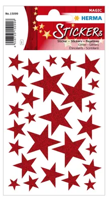 Immagine prodotto di Herma 15099 15129 Adesivo stelle MAGIC - rosso, glitterato(P)