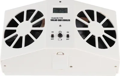 Image de Ventilateur de radiateur solaire pour voiture Refroidisseur d'air blanc