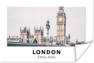 Produktbild von MuchoWow® Poster London - England - Big Ben 60x40 cm - Schlafzimmerdekoration