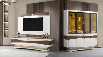 Obrázok produktu pre Televízny stolík a vitrína v elegantnom dizajne pre vašu obývačku