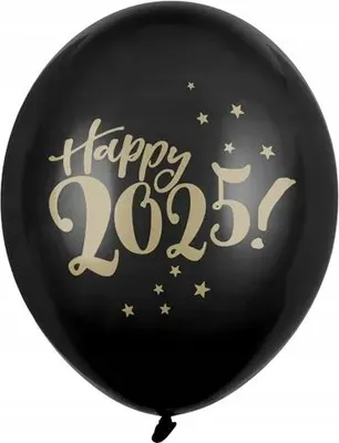 Immagine prodotto di Palloncino di Capodanno Buon anno 2025! Stampa oro nero