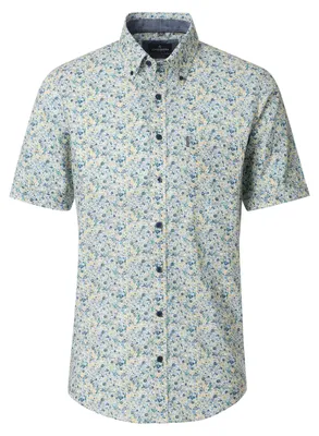 Produktbild von Kurzarm Hemd aus Leinenmischung mit Baumwolle, Button-Down-Kragen und Brusttasche, normale Passform
