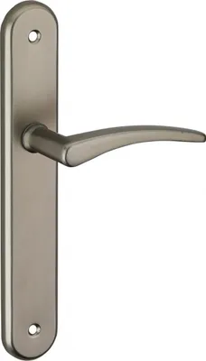 Image de Ensemble de poignées pour porte intérieure Vesta sans trou, carré 7mm, entr'axes 195mm, nickelé satiné - THIRARD