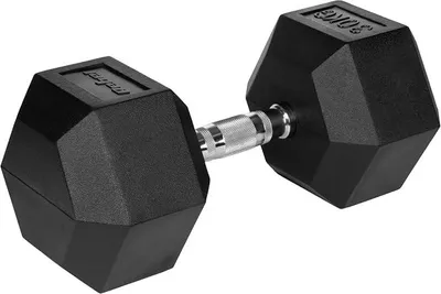 Imagen del producto de Mancuerna de fundición con revestimiento de goma hexagonal, 30 kg, modelo RBA-2325-30