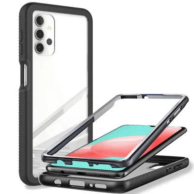 Immagine prodotto di Custodia per Samsung Galaxy A32 5G, protezione completa per il corpo con protezione dello schermo, paraurti in TPU trasparente resistente agli urti