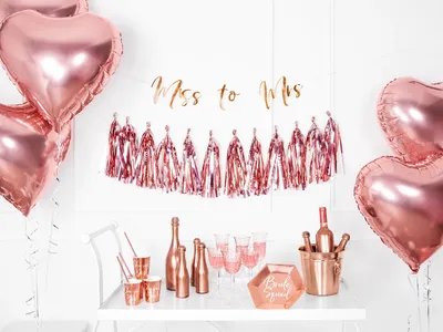 Produktbild von Pappbecher She said yes! 220ml roségold 6er Set