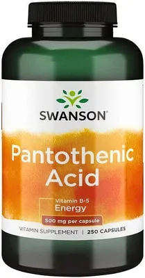 Produktbild von Pantothensäure 500 mg 250 Kapseln Swanson Health Products