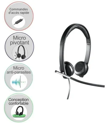 Productafbeelding van Logitech 981-000519 Logitech H650E USB Headset Stereo