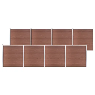 Obrázek produktu pro Maison Exclusive – Zahradní plot z WPC, 1391 × 186 cm, hnědý
