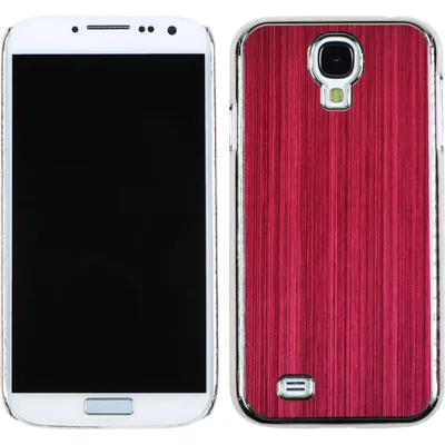 Produktbild von PhoneNatic Case kompatibel mit Samsung Galaxy S4 - Hülle rot Metallic Hard-case + 2 Schutzfolien