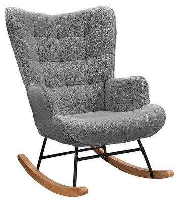 Image de Fauteuil à bascule - avec dossier haut et accoudoirs - fauteuil - fauteuil à bascule pour adultes - confortable